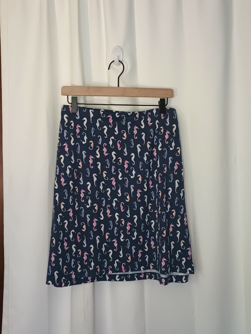 J Jill Womens Seahorse Soft Knit Skirt 2X Modal  Beach Preppy Travel Resort